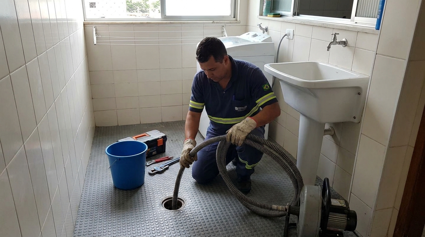 Desobstrução na Cozinha em Itajaí‑SC