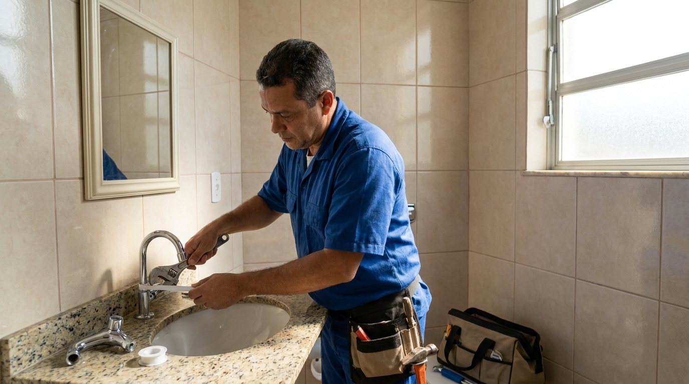 Instalação Hidráulica no Banheiro em Itajaí‑SC
