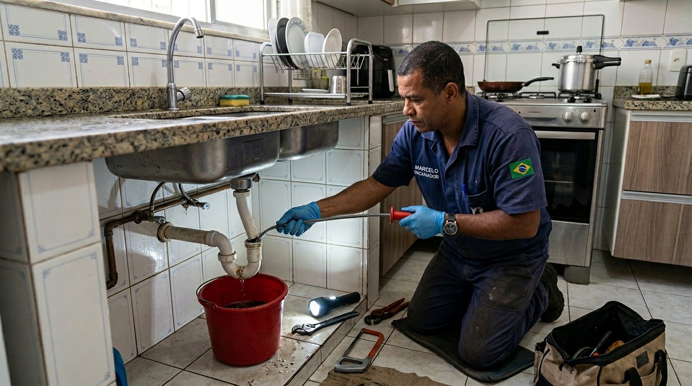 Ligação da Pia da Cozinha em Itajaí‑SC